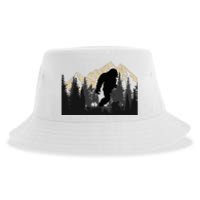 Bigfoot Sasquatch Design Trip Hiking Lovers Sustainable Bucket Hat