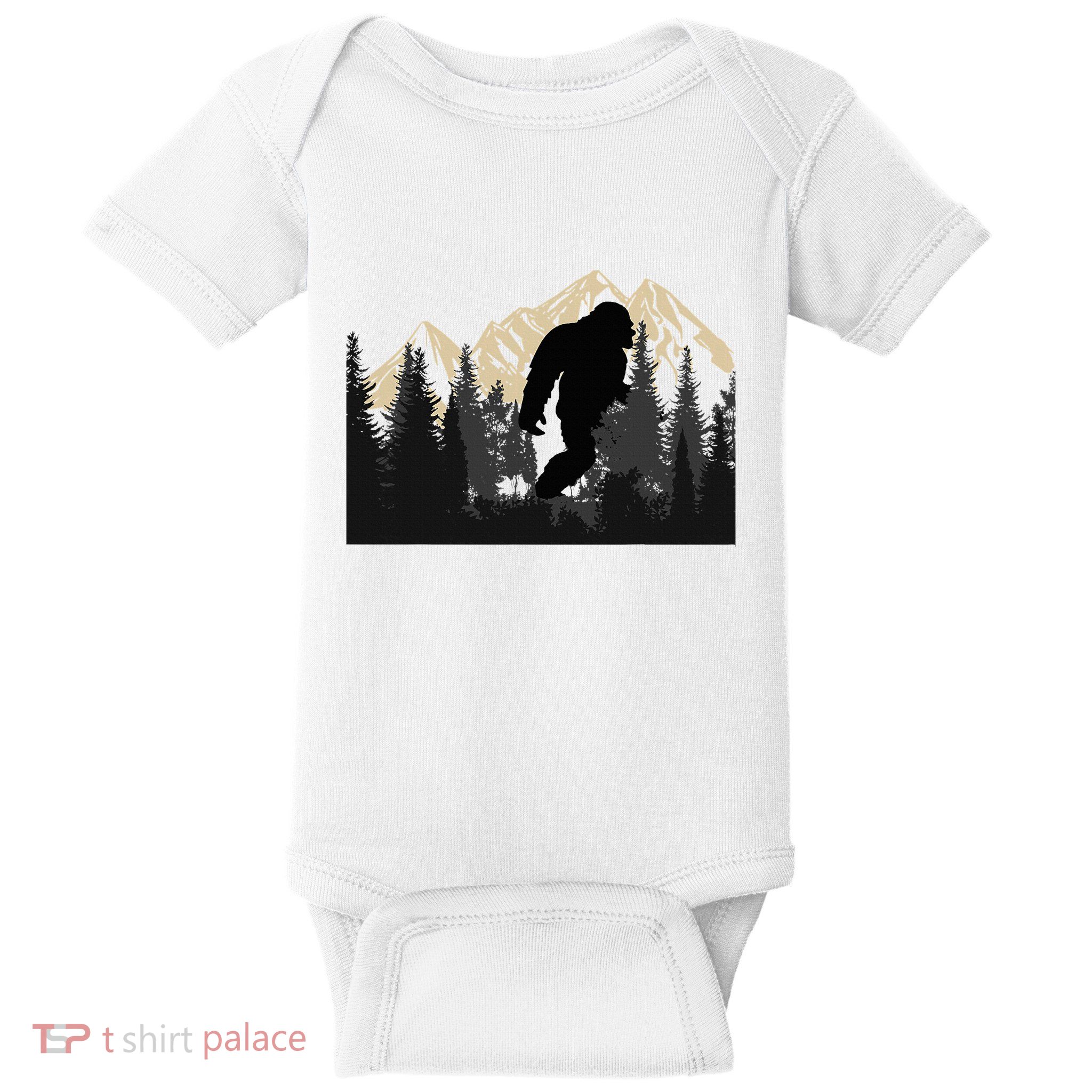 Bigfoot Sasquatch Design Trip Hiking Lovers Baby Bodysuit