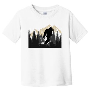 Bigfoot Sasquatch Design Trip Hiking Lovers Toddler T-Shirt