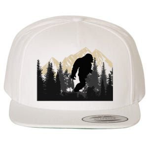 Bigfoot Sasquatch Design Trip Hiking Lovers Wool Snapback Cap