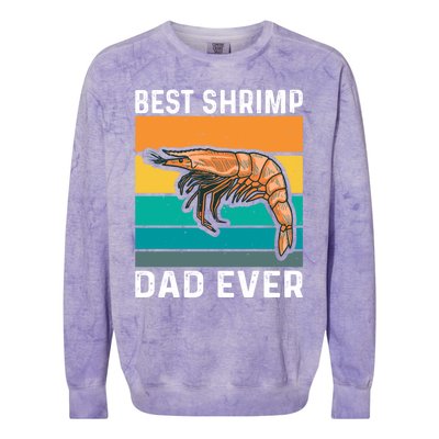 Best Shrimp Dad Ever Quote Shrimp Dad Great Gift Colorblast Crewneck Sweatshirt