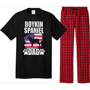 Boykin Spaniel Dad Dog Lover American Us Flag Pajama Set