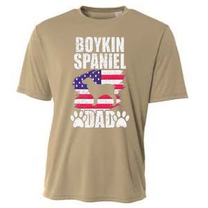 Boykin Spaniel Dad Dog Lover American Us Flag Cooling Performance Crew T-Shirt