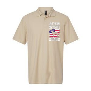 Boykin Spaniel Dad Dog Lover American Us Flag Softstyle Adult Sport Polo