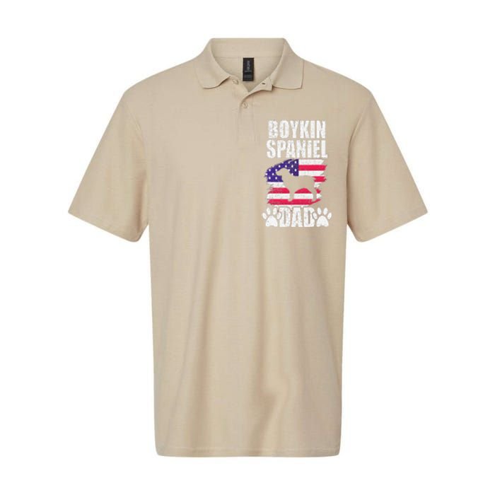 Boykin Spaniel Dad Dog Lover American Us Flag Softstyle Adult Sport Polo