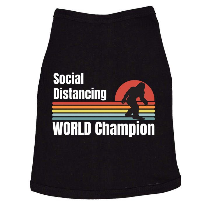 Bigfoot Social Distancing Champion, Funny Bigfoot Meme Doggie Tank