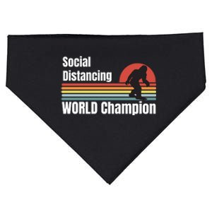 Bigfoot Social Distancing Champion, Funny Bigfoot Meme USA-Made Doggie Bandana