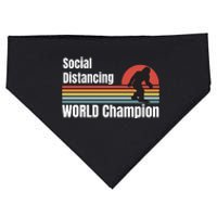 Bigfoot Social Distancing Champion, Funny Bigfoot Meme USA-Made Doggie Bandana