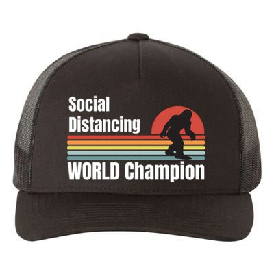 Bigfoot Social Distancing Champion, Funny Bigfoot Meme Yupoong Adult 5-Panel Trucker Hat