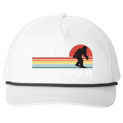 Bigfoot Social Distancing Champion, Funny Bigfoot Meme Snapback Five-Panel Rope Hat