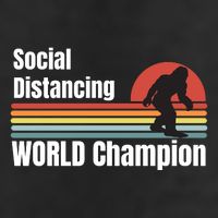 Bigfoot Social Distancing Champion, Funny Bigfoot Meme 11oz C Handle Ceramic Mug