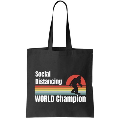 Bigfoot Social Distancing Champion, Funny Bigfoot Meme Bag