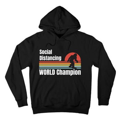 Bigfoot Social Distancing Champion, Funny Bigfoot Meme Tall Hoodie