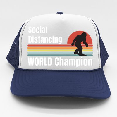 Bigfoot Social Distancing Champion, Funny Bigfoot Meme Trucker Hat