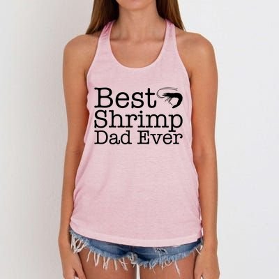 Best Shrimp Dad Ever Meaningful Gift For Shrimp Love Gift Women's Knotted Racerback Tank