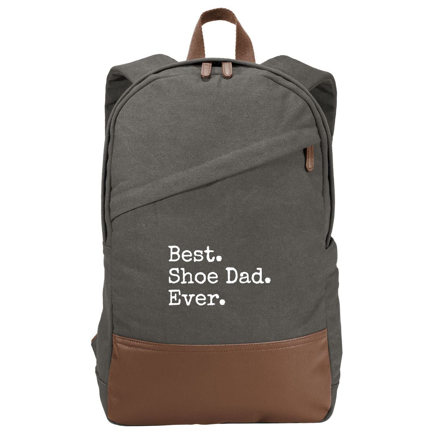Best Shoe Dad Ever Cute Gift Cotton Canvas Backpack