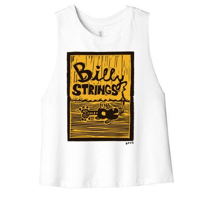 Billy Strings Danny Barnes Fish Guitar Summer Tour Women's Racerback Cropped Tank