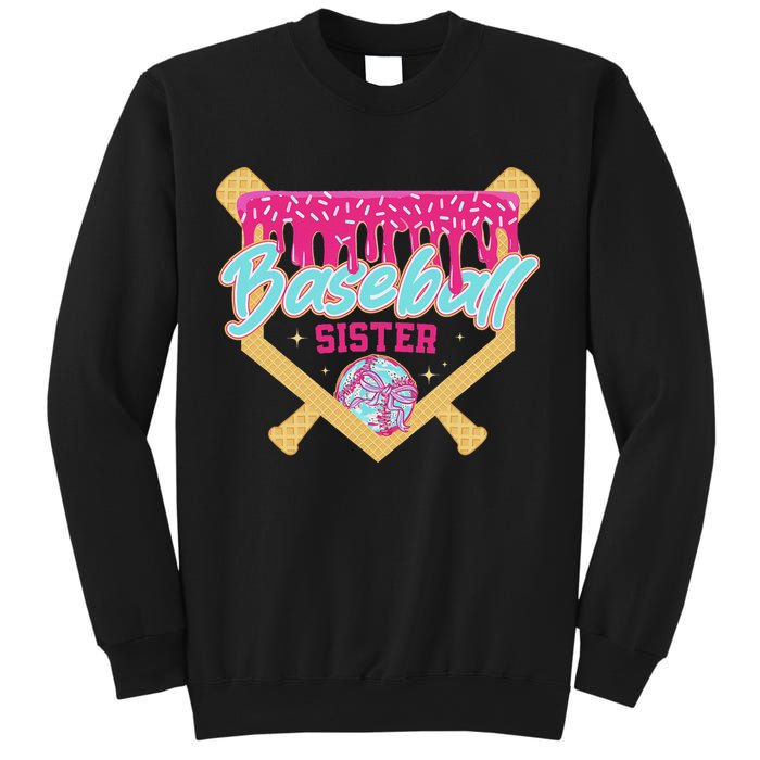 Baseball Sister Drip Ice Cream Baseball Game Day Sweatshirt