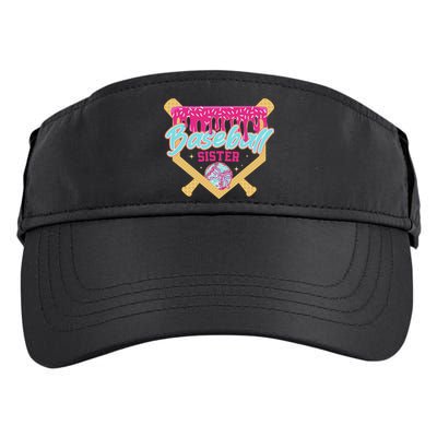 Baseball Sister Drip Ice Cream Baseball Game Day Adult Drive Performance Visor