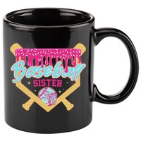 Baseball Sister Drip Ice Cream Baseball Game Day 11oz C Handle Ceramic Mug