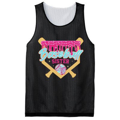 Baseball Sister Drip Ice Cream Baseball Game Day Mesh Reversible Basketball Jersey Tank
