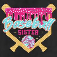 Baseball Sister Drip Ice Cream Baseball Game Day 25L Jumbo Tote