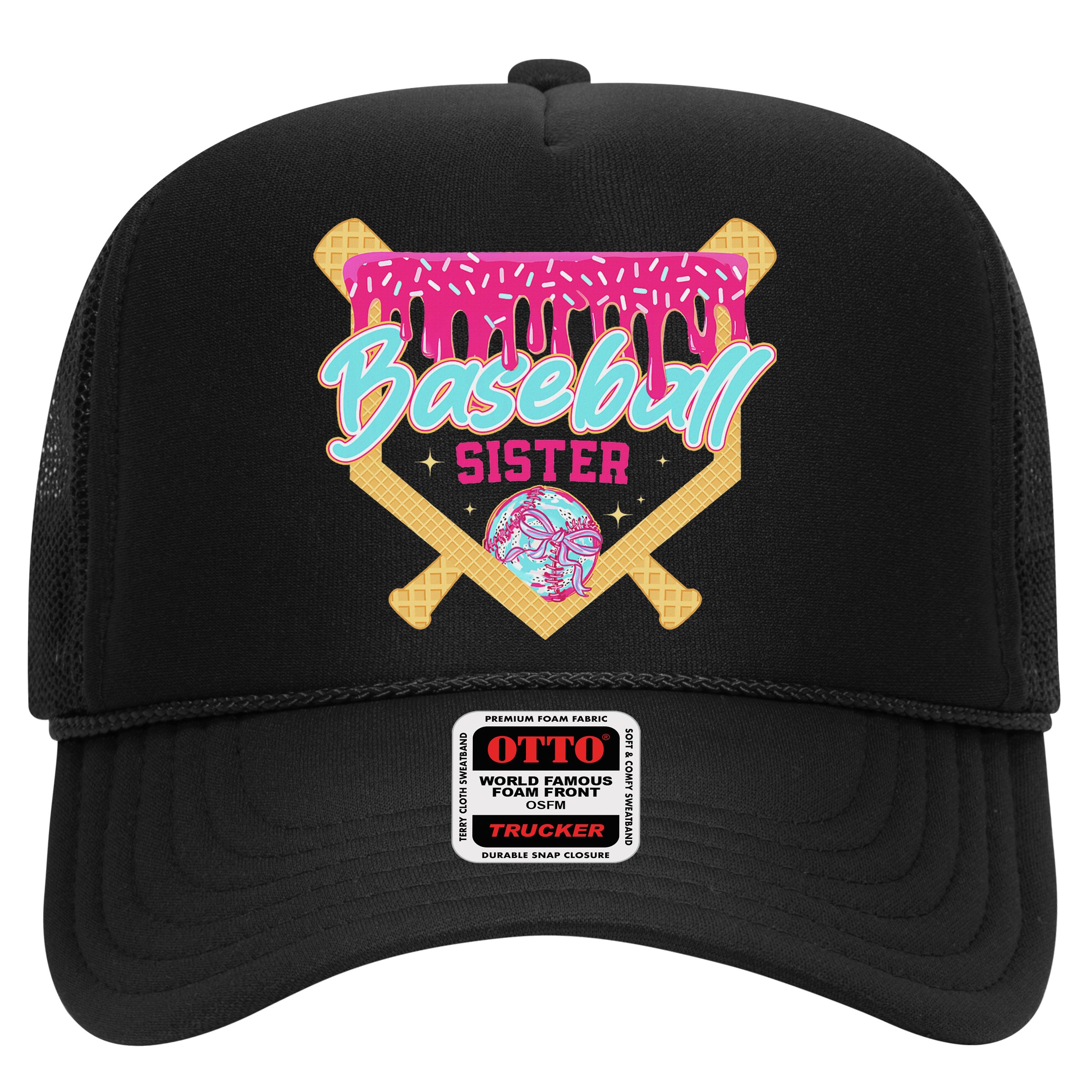 Baseball Sister Drip Ice Cream Baseball Game Day Hat