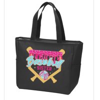 Baseball Sister Drip Ice Cream Baseball Game Day Zip Tote Bag