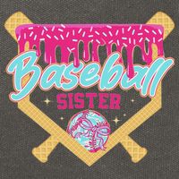 Baseball Sister Drip Ice Cream Baseball Game Day Cotton Canvas Backpack