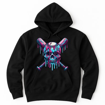Baseball Skull Drip Baseball Drip Baseball Ice Cream Drip Hoodie