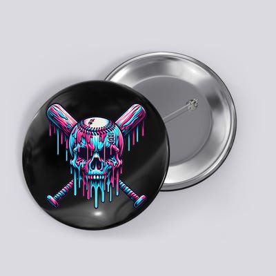 Baseball Skull Drip Baseball Drip Baseball Ice Cream Drip Button