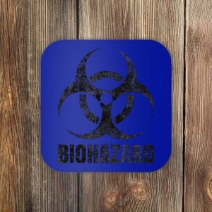 Biohazard Symbol Distressed Weathered Look Halloween Fun Coaster