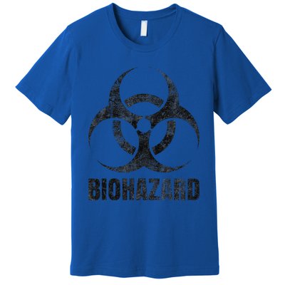 Biohazard Symbol Distressed Weathered Look Halloween Fun Premium T-Shirt