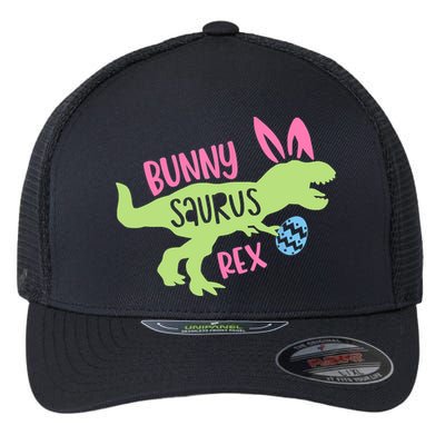 Bunny Saurus Dinosaur Easter Day Flexfit Unipanel Trucker Cap