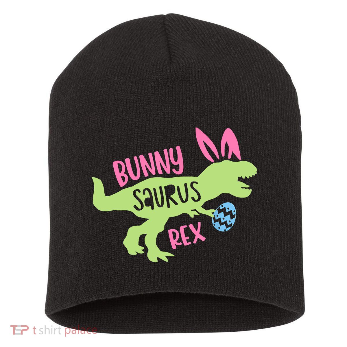 Bunny Saurus Dinosaur Easter Day Short Acrylic Beanie