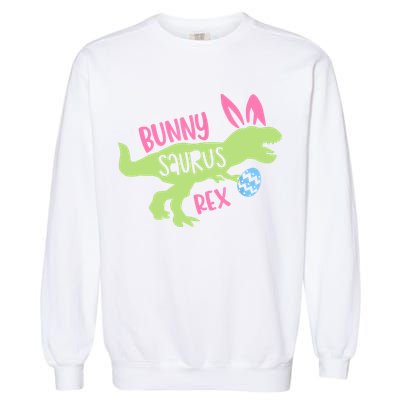 Bunny Saurus Dinosaur Easter Day Garment-Dyed Sweatshirt