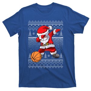 Basketball Santa Dabbing Ugly Christmas Xmas Pajama Gift T-Shirt