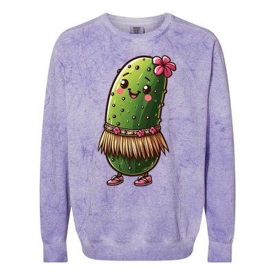 Best Summer Design Cucumber Pickle Lover Gift Colorblast Crewneck Sweatshirt