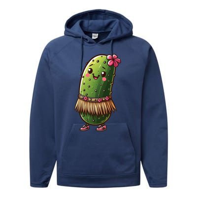 Best Summer Design Cucumber Pickle Lover Gift Performance Fleece Hoodie