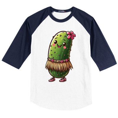 Best Summer Design Cucumber Pickle Lover Gift Baseball Sleeve Shirt