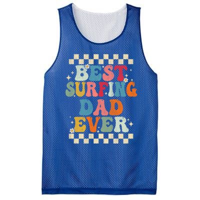 Best Surfing Dad Ever Retro Groovy Gift Surfing Dad Meaningful Gift Mesh Reversible Basketball Jersey Tank