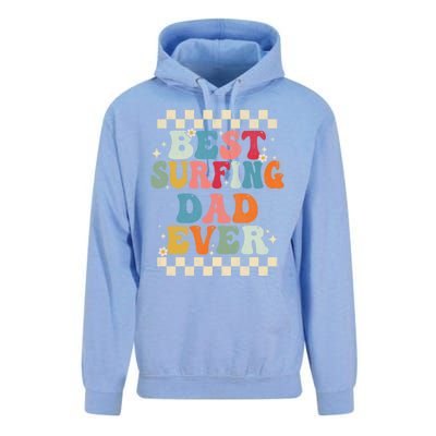 Best Surfing Dad Ever Retro Groovy Gift Surfing Dad Meaningful Gift Unisex Surf Hoodie