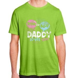 Baby Shower Dad Or Blue Daddy Loves You Gender Reveal Adult ChromaSoft Performance T-Shirt