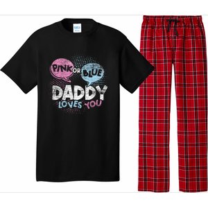 Baby Shower Dad Or Blue Daddy Loves You Gender Reveal Pajama Set