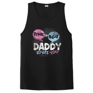 Baby Shower Dad Or Blue Daddy Loves You Gender Reveal PosiCharge Competitor Tank