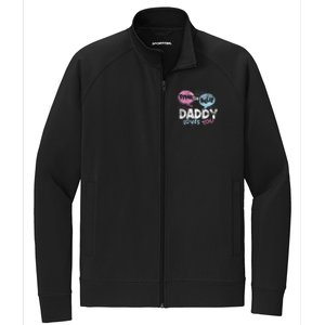 Baby Shower Dad Or Blue Daddy Loves You Gender Reveal Stretch Full-Zip Cadet Jacket