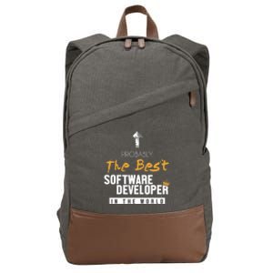 Best Software Developer World Full Stack Software Developer Cotton Canvas Backpack