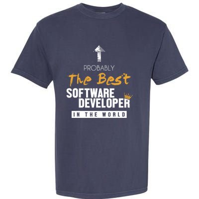 Best Software Developer World Full Stack Software Developer Garment-Dyed Heavyweight T-Shirt