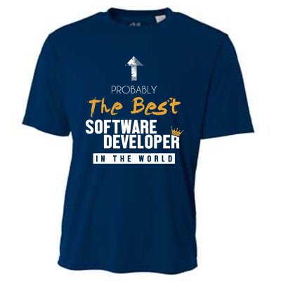 Best Software Developer World Full Stack Software Developer Cooling Performance Crew T-Shirt