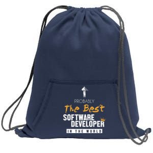 Best Software Developer World Full Stack Software Developer Sweatshirt Cinch Pack Bag